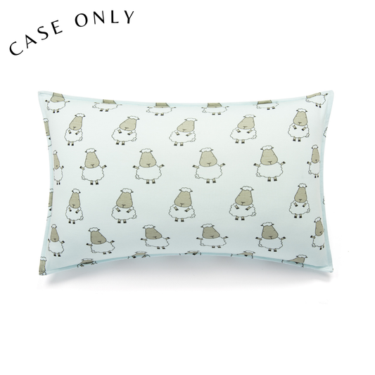 Head Pillow CASE Big Sheepz Blue- Kids