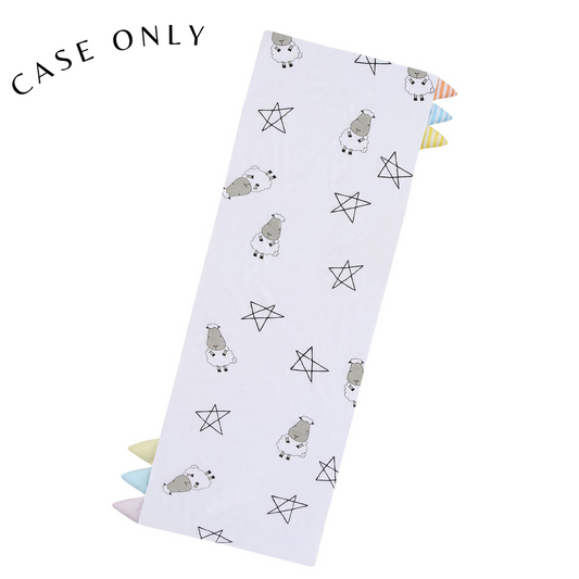 XL Bed-Time Buddy Case Big Star & Sheepz White with Colour & Stripe tag