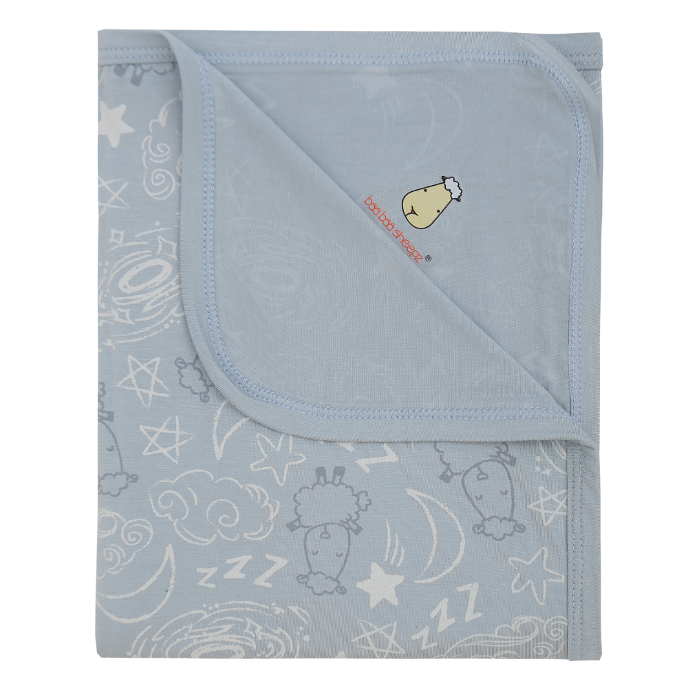 Single Layer Blanket Baa Baa in the Universe Blue - 36M
