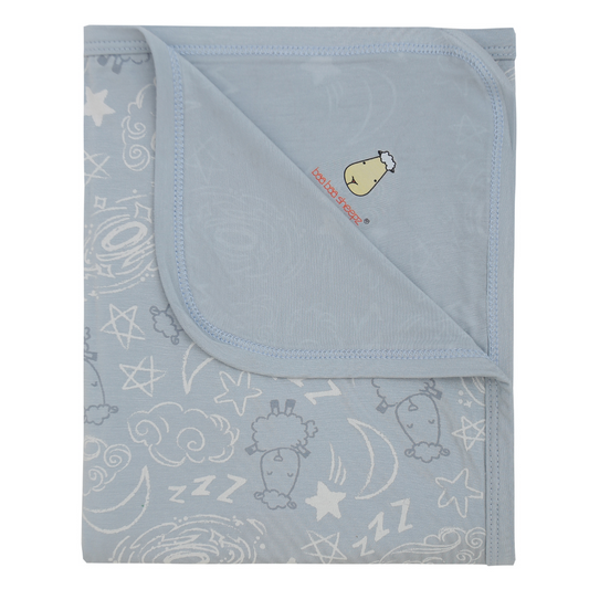 Single Layer Blanket Baa Baa in the Universe Blue - 36M