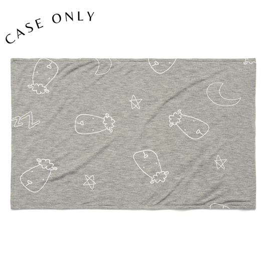 Head Pillow Case Sweet Dreams Baa Baa Grey - Kids