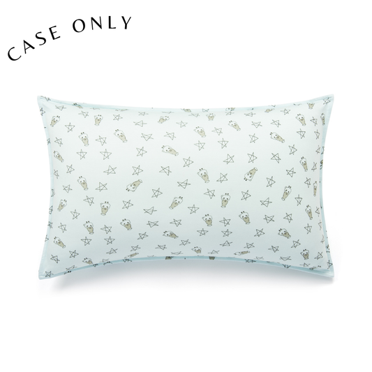 Head Pillow CASE Small Star & Sheepz Blue- Kids
