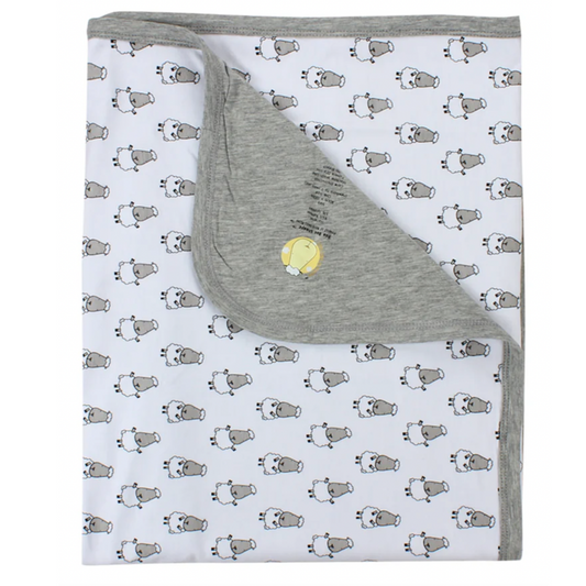 Double Layer Blanket Small Sheepz White - 36M