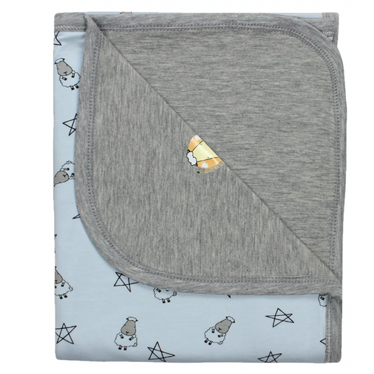 Double Layer Blanket Small Star & Sheepz Blue - 36M