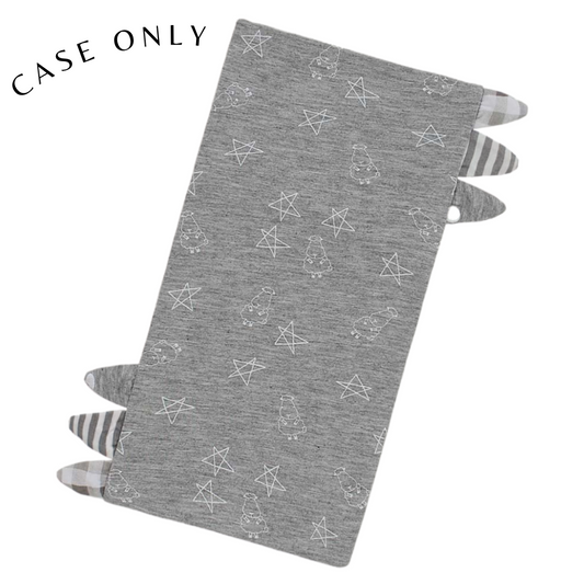 Small Bed-Time Buddy Case Small Star & Sheepz Grey with Stripe, Polka Dot & Checkers tag Grey