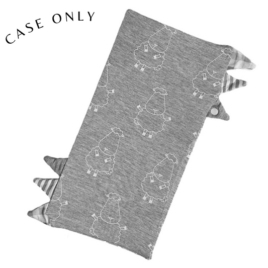 Small Bed-Time Buddy Case Big Sheepz Grey with Stripe, Polka Dot & Checkers tag Grey