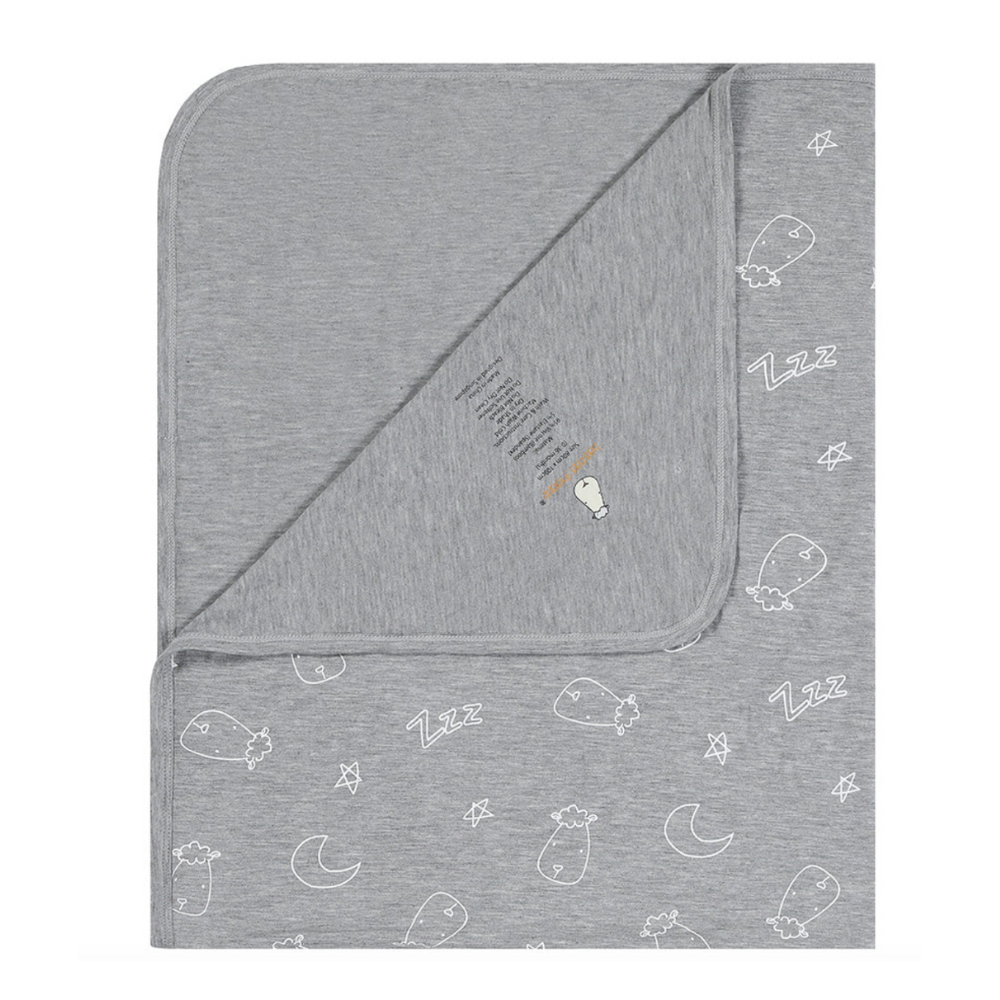 Double Layer Blanket - Sweet Dreams Baa Baa Grey