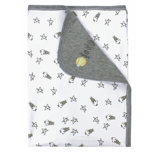 Double Layer Blanket Small Star & Sheepz White - 36M