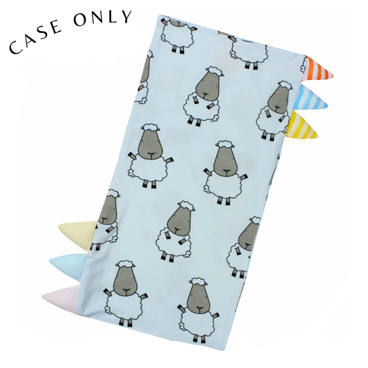 Medium Bed-Time Buddy™ Case Big Sheepz Blue with Color & Stripe tag