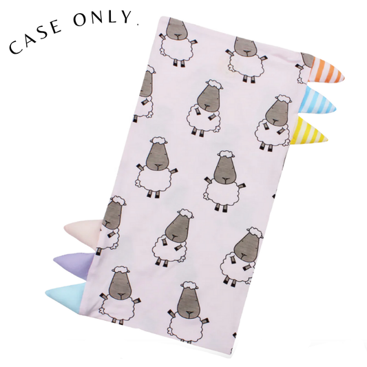 Medium Bed-Time Buddy™ Case Big Sheepz Pink with Color & Stripe tag