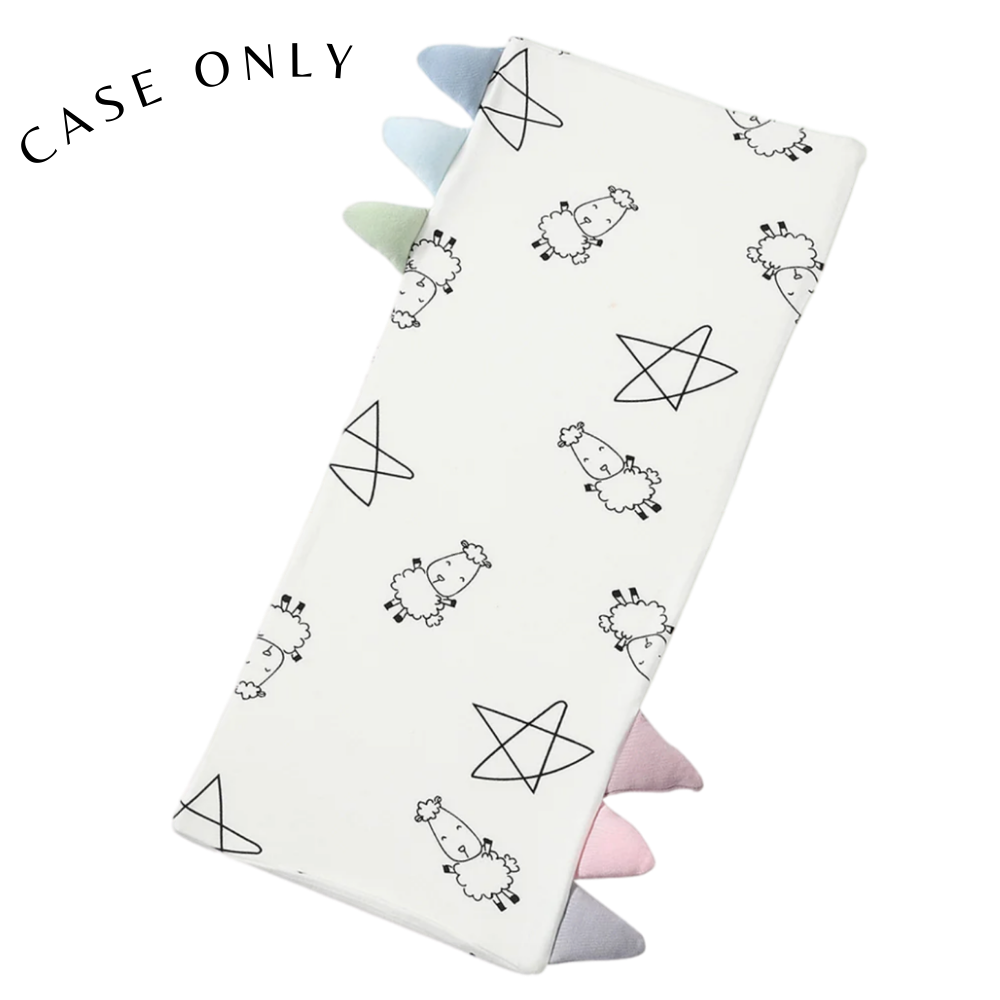 Jumbo Bed-Time Buddy Case Cute Big Star & Sheepz White with Colour tag