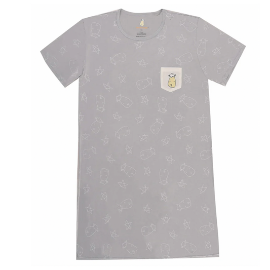 Women Dress Cute Big Star & Head Grey