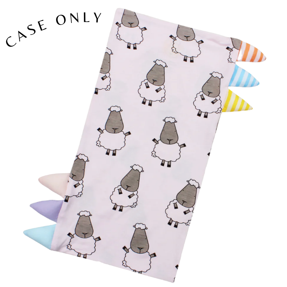 Small Bed-Time Buddy™ Case Big Sheepz Pink with Colour & Stripe tag