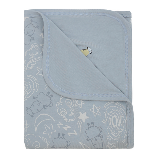 Double Layer Blanket - Baa Baa in the Universe Blue