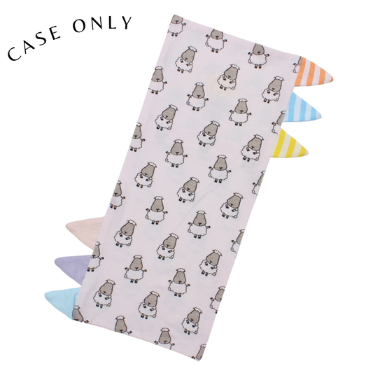 Jumbo Bed-Time Buddy Case Small Sheepz Pink with Color Stripe tag