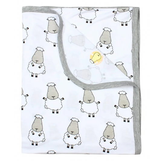 Single Layer Blanket Big Sheepz White - 36M