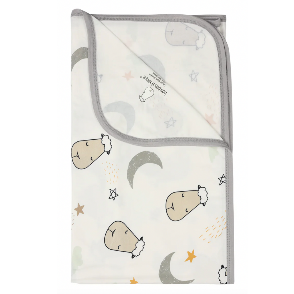 Single Layer Blanket Goodnight Baa Baa White - 36M