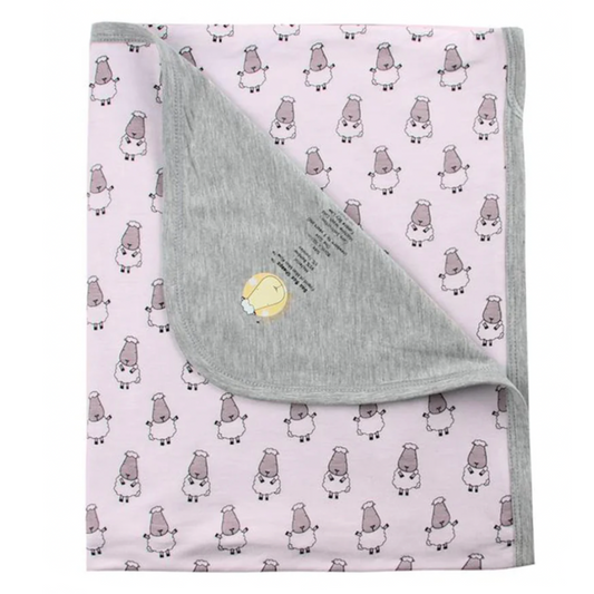 Double Layer Blanket Small Sheepz Pink -36M