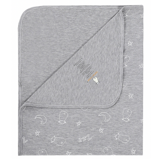 Single Layer Blanket Sweet Dreams Baa Baa Grey - 36M