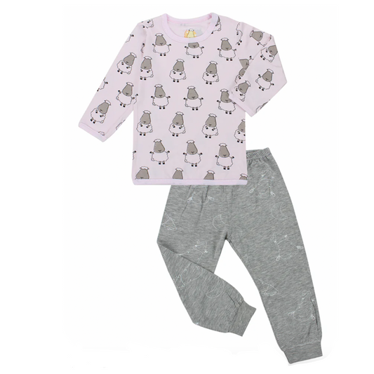 Pyjamas Set Big Sheepz Pink + Big Moon & Sheepz Grey