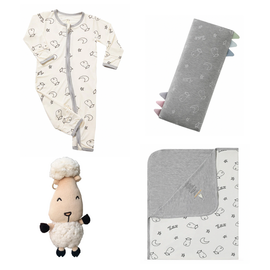Sweet Dreams Baa Baa Yellow/Grey Newborn Gift Set