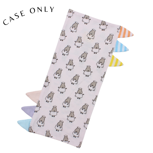 Small Bed-Time Buddy™ Case Small Sheepz Pink with Color & Stripe tag