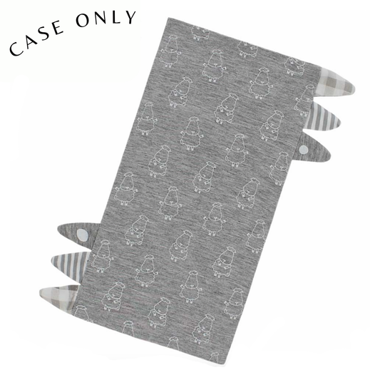 Small Bed-Time Buddy Case Small Sheepz Grey with Stripe, Polka Dot & Checkers tag Grey