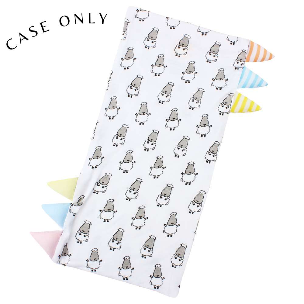 Medium Bed-Time Buddy™ Case Small Sheepz White with Colour & Stripe tag