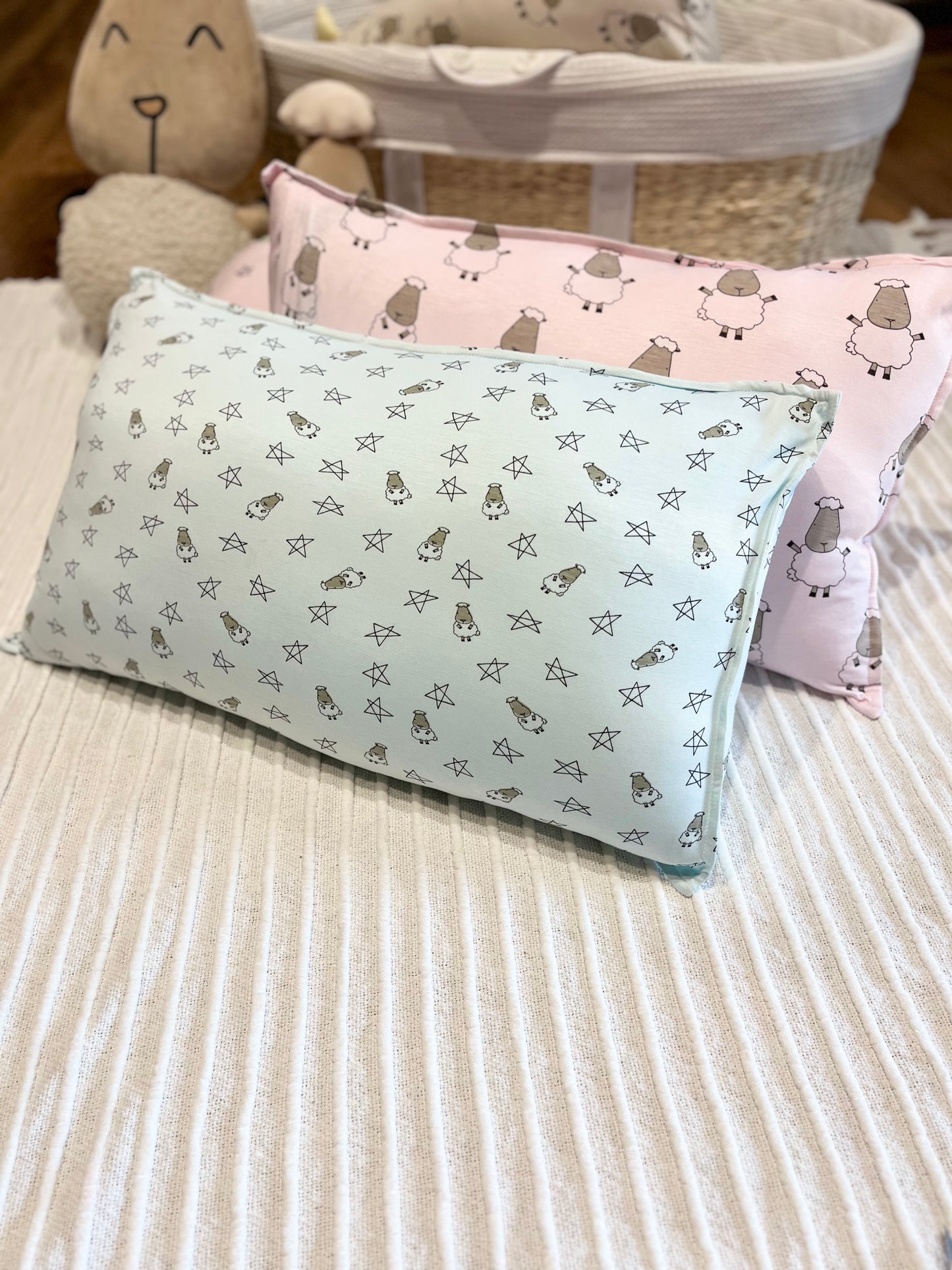 Head Pillow Small Star & Sheepz Blue - Kids