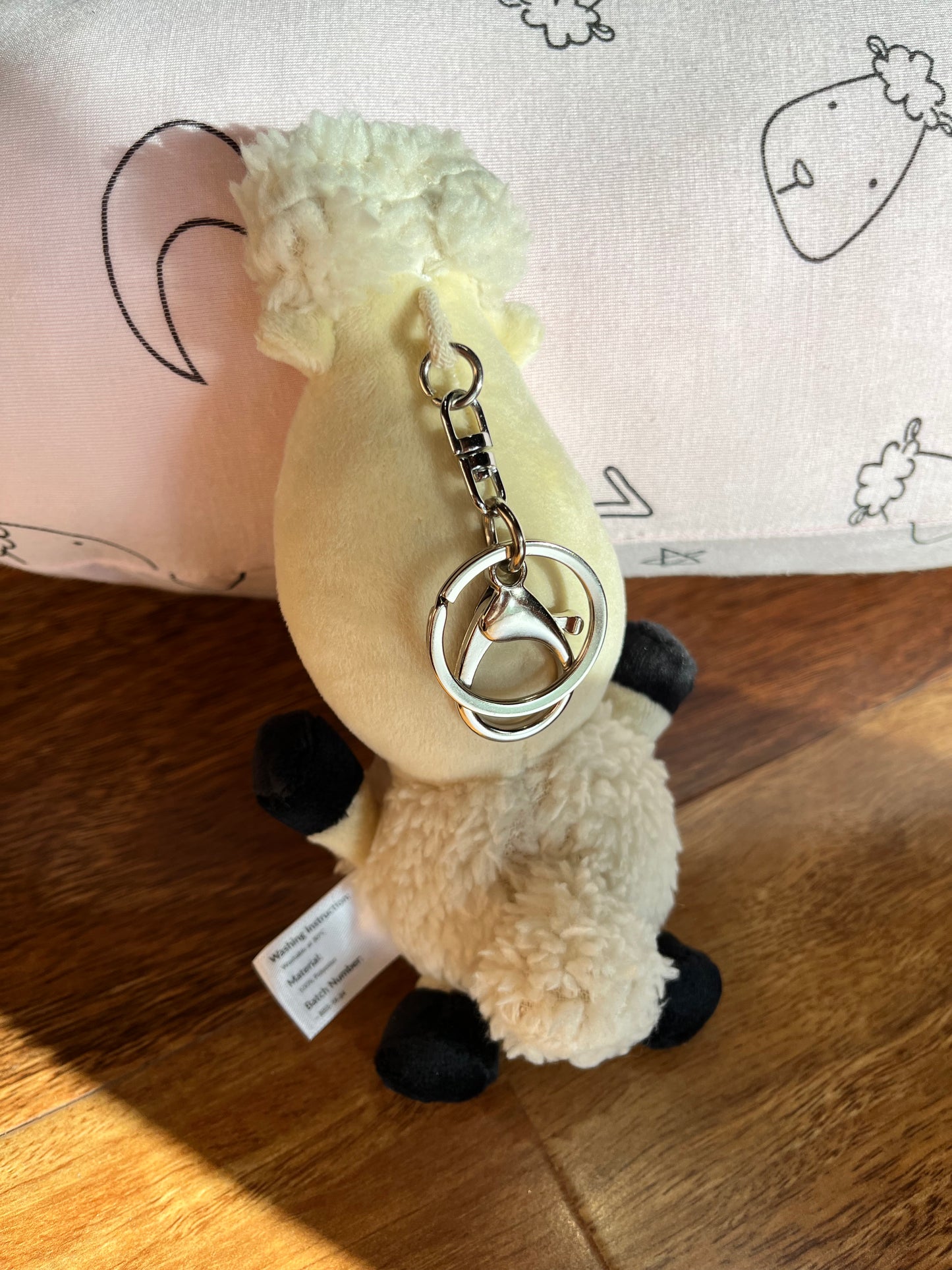 Baa Baa Soft Toy A Fluffy Keychain - 16cm Small