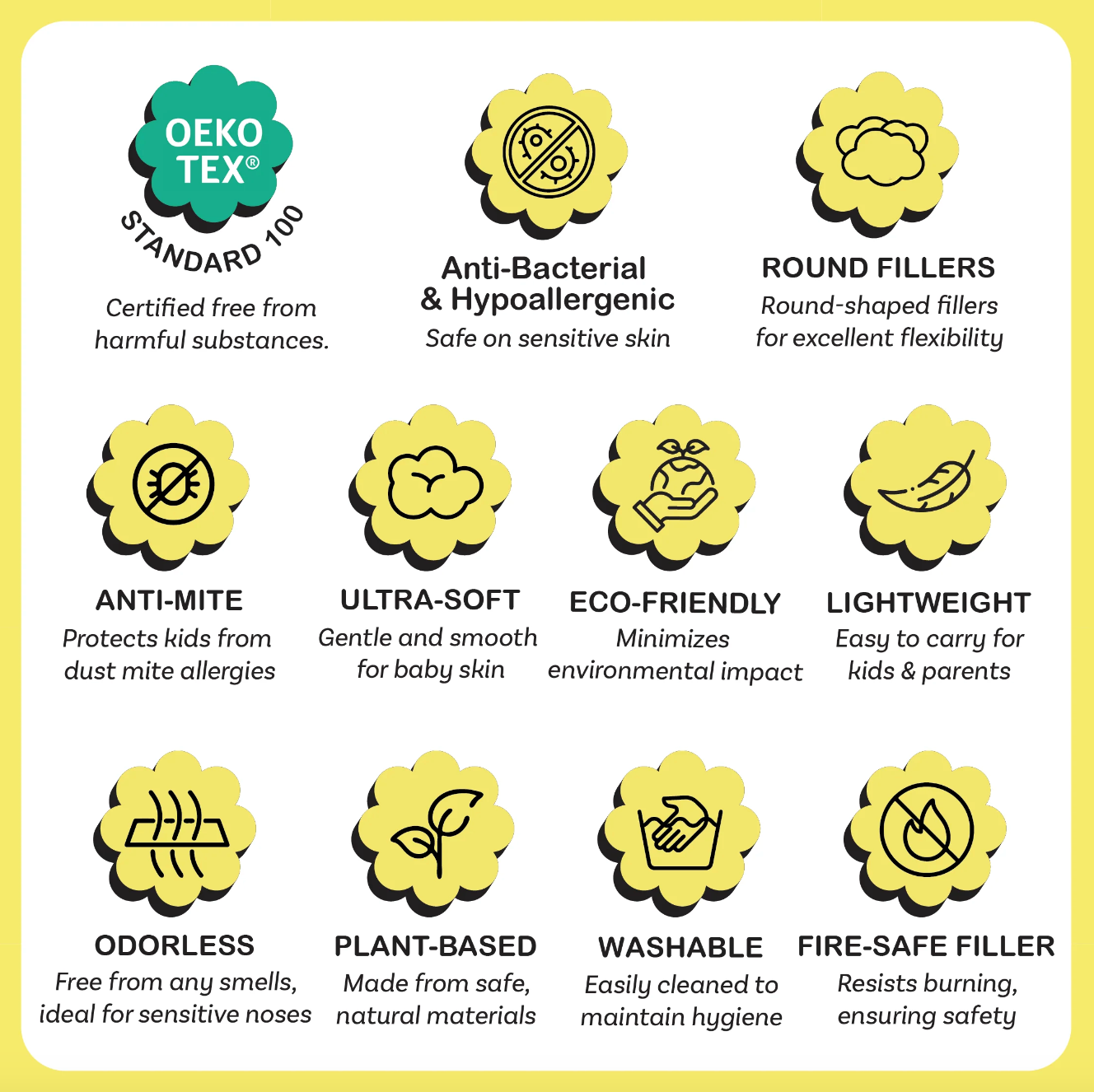 Medium Bed-Time Buddy Case Goodnight Baa Baa White with Colour tag