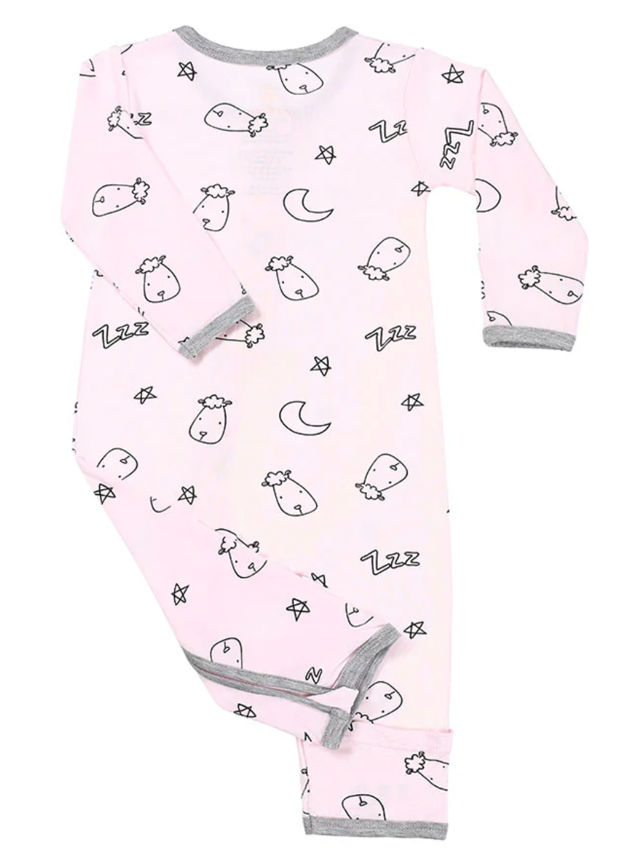 Zip Romper - Sweet Dreams Baa Baa Pink