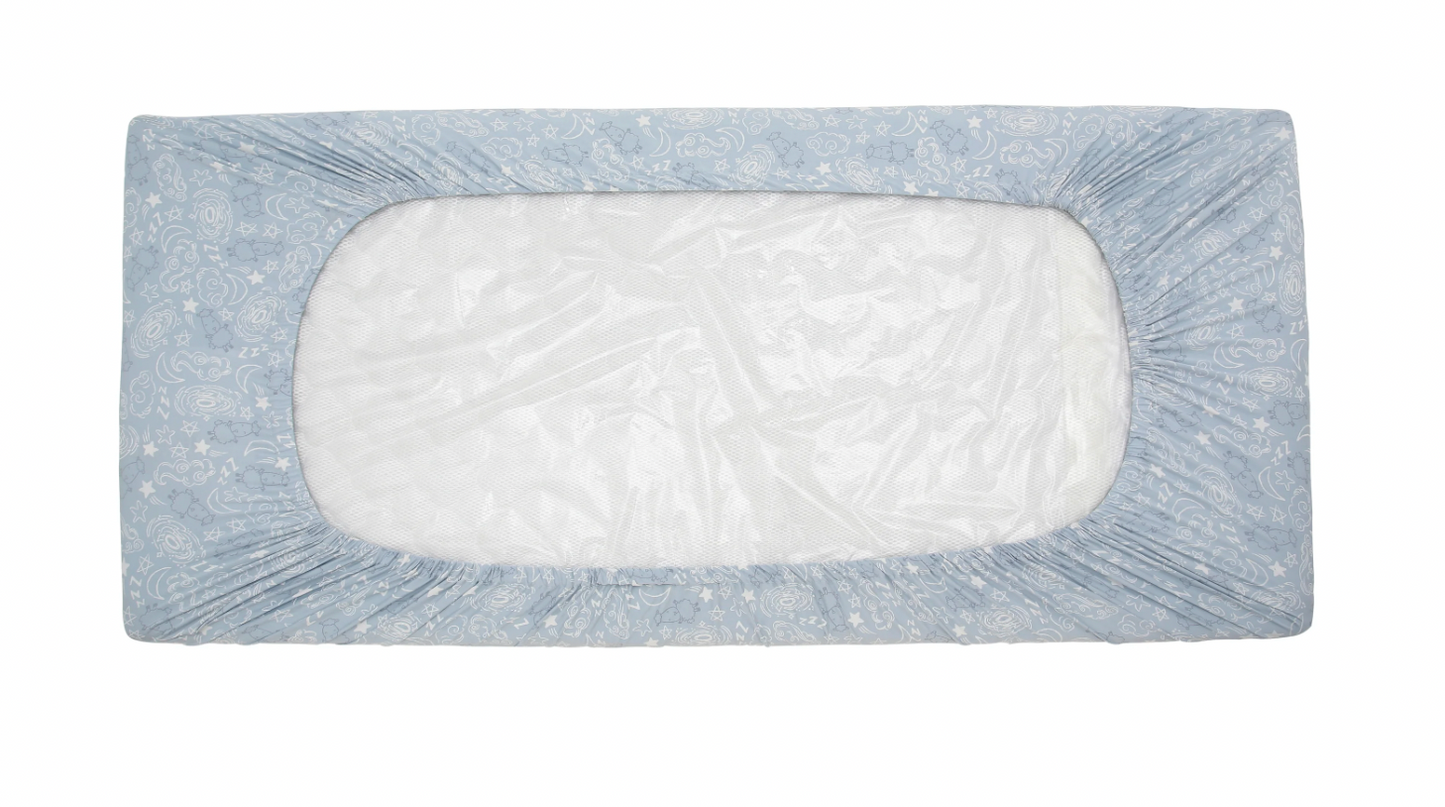 Mattress Sheet Baa Baa in the Universe Blue - Single Bed