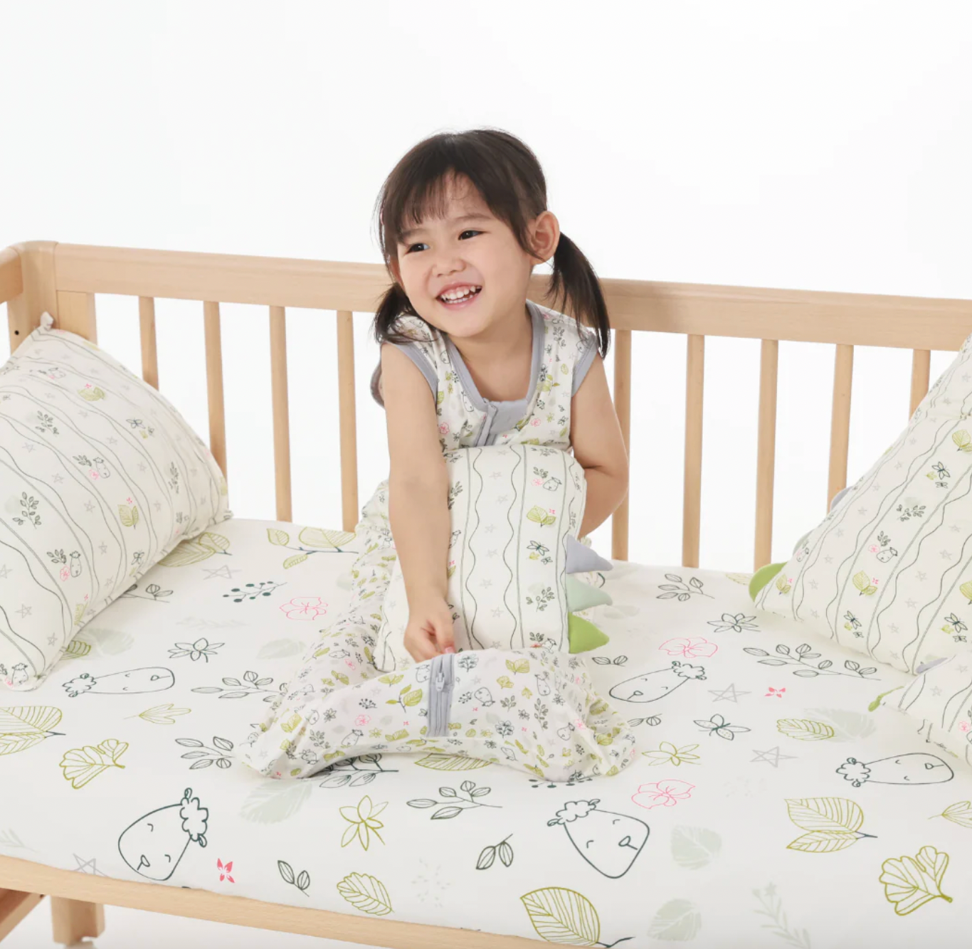 Mattress Sheet Dream Garden A Cream (60 x 120 cm / 70 x 140 cm)