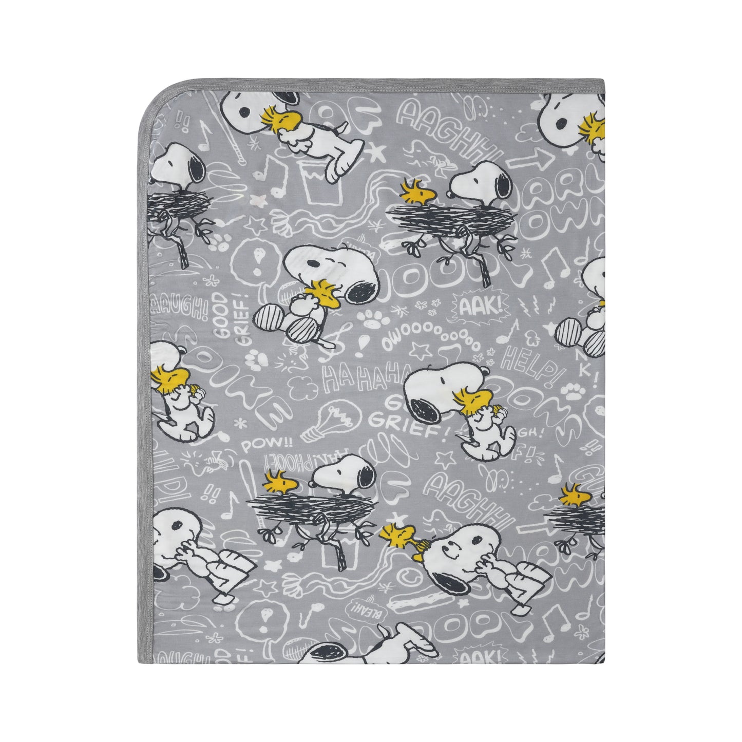 Single Layer Blanket Snoopy V2 S41 Grey - 36M