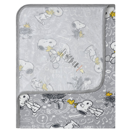 Single Layer Blanket Snoopy V2 S41 Grey - 36M
