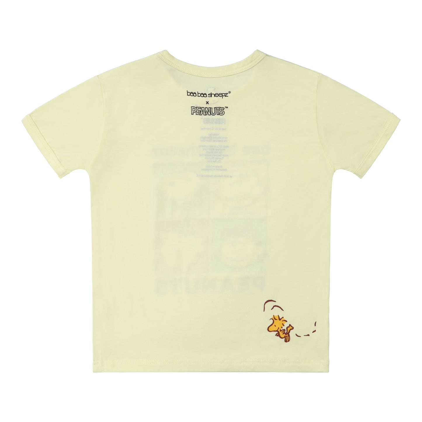 Snoopy V2 PJ Set Short Sleeve Shirt S24 Yellow + Shorts S24 Purple
