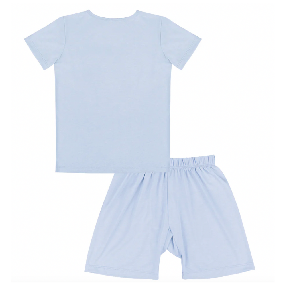 Short Sleeve Shirt + Shorts Blue Set