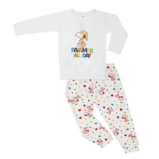 Snoopy V2 Pyjamas Set S20 White + Pants S20 White