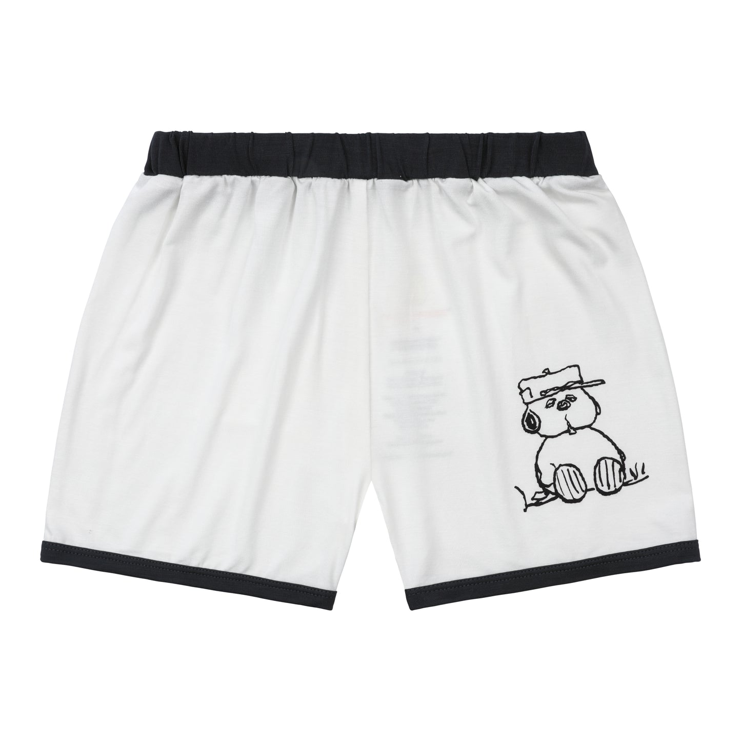 Snoopy V2 PJ Set Short Sleeve Shirt S29 White + Shorts S29 White