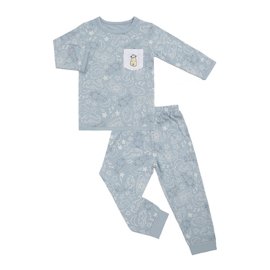 Long Sleeves Pyjama Set Baa Baa in the Universe Blue + Baa Baa in the Universe Blue