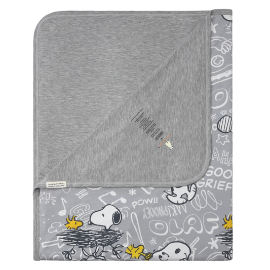 Double Layer Blanket Snoopy V2 S41 Grey Kids (4Yrs & above)