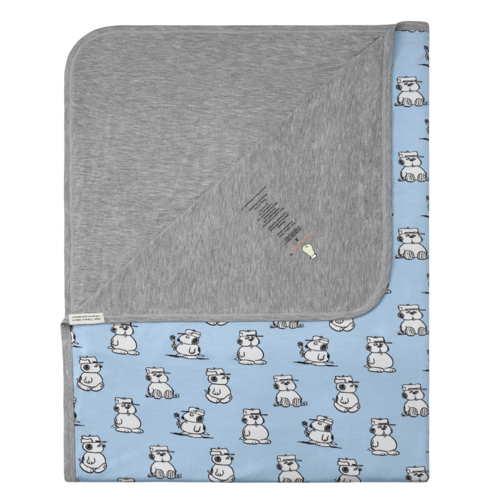 Double Layer Blanket Snoopy V2 S42 Blue Kids (4Yrs & above)