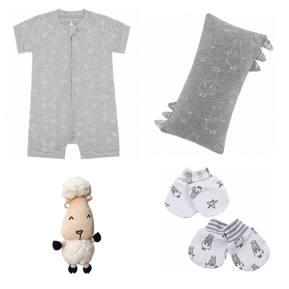 Small Star & Sheepz Short Sleeve Newborn Gift Set