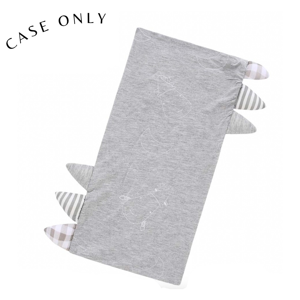 Medium Bed-Time Buddy CASE Big Moon & Sheepz Grey with Stripe, Polka Dot & Checkers tag Grey