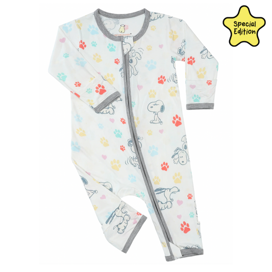 Snoopy Zip Romper S01 White