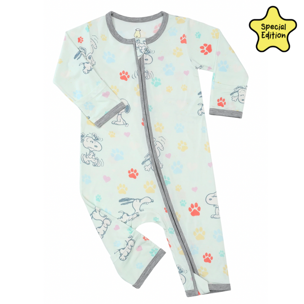 Snoopy Zip Romper S01 Green