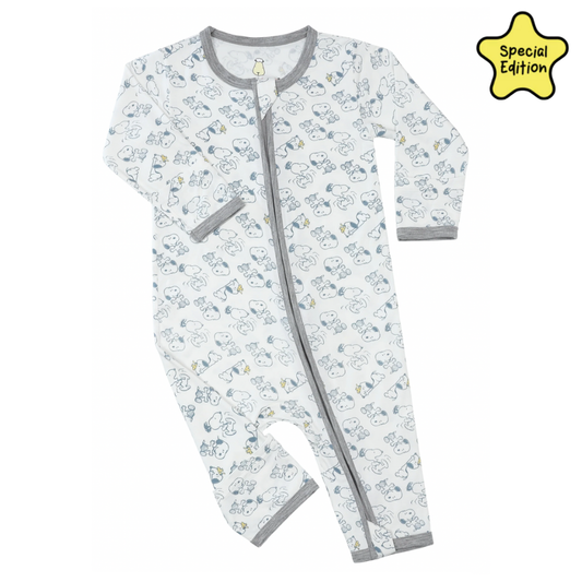 Snoopy Zip Romper S02 White