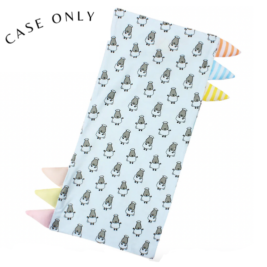 Jumbo Bed-Time Buddy Case Small Sheepz Blue with Color Stripe tag