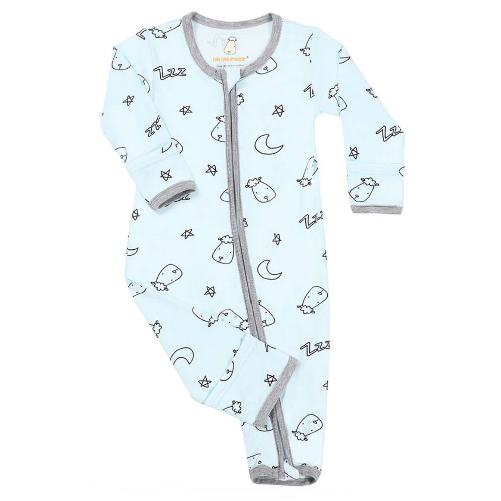 Zip Romper - Sweet Dreams Baa Baa Blue